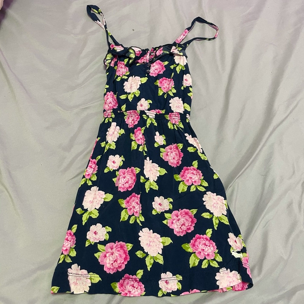 Dark blue flower dress